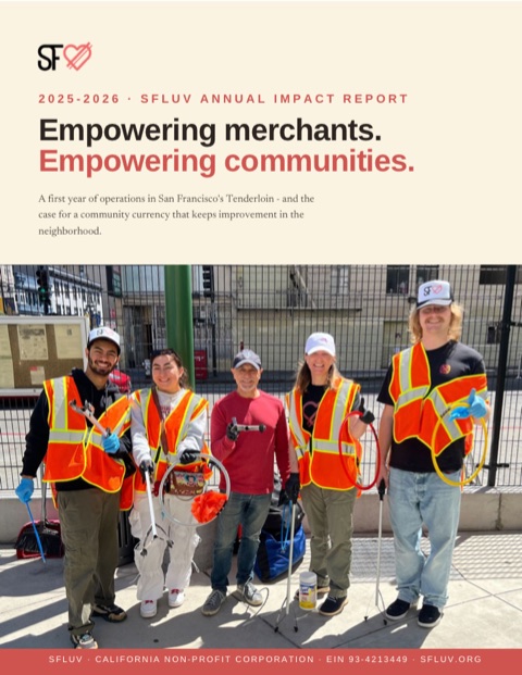 Cover of the SFLuv 2025–2026 Annual Impact Report